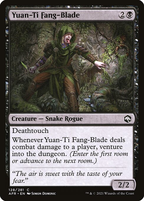 MTG Yuan-Ti Fang-Blade AFR 128 Regular Foil