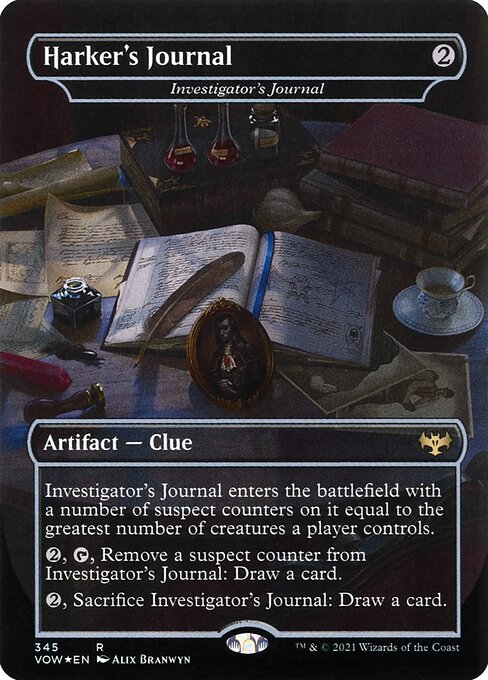 MTG Investigator's Journal VOW 345 Dracula Series Foil front