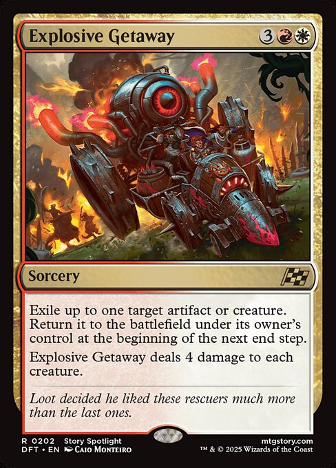 MTG Explosive Getaway DFT 202 Regular Foil