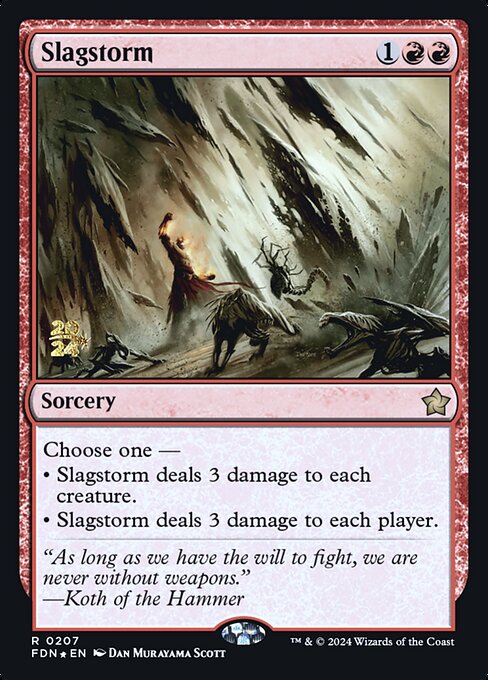 MTG Slagstorm PFDN 207s Prerelease Foil