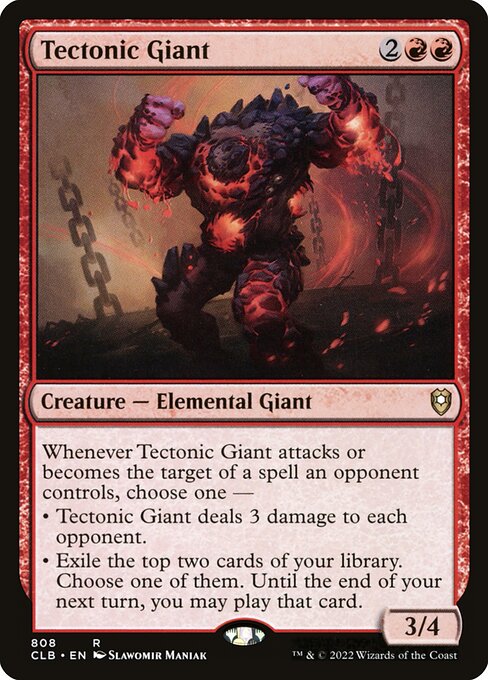 MTG Tectonic Giant CLB 808 Commander Deck Nonfoil