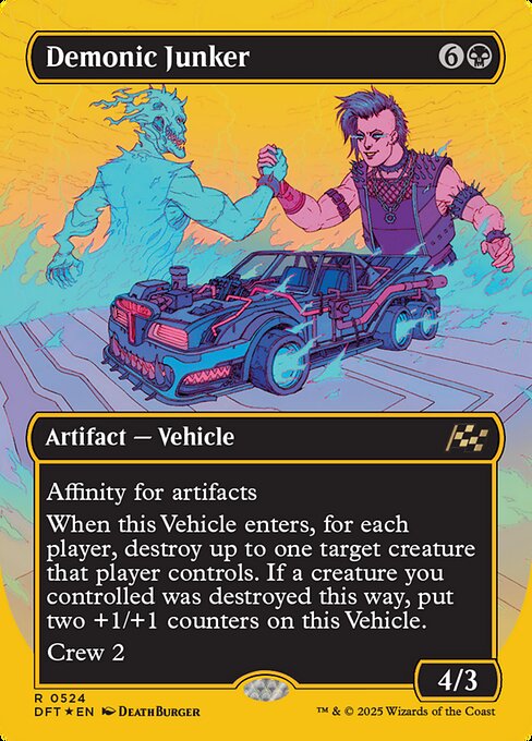 MTG Demonic Junker DFT 524 Borderless Revved Up First-Place Foil