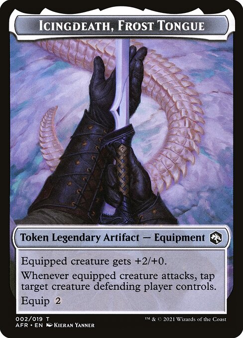 MTG Icingdeath, Frost Tongue Token AFR 002 Token Nonfoil