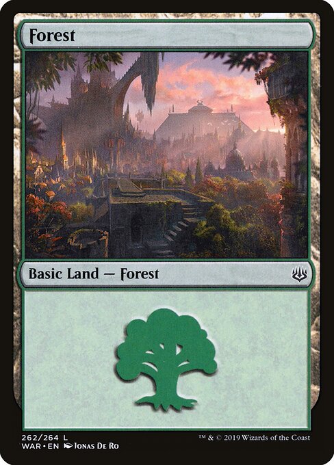 MTG Forest WAR 262 Standard Foil front