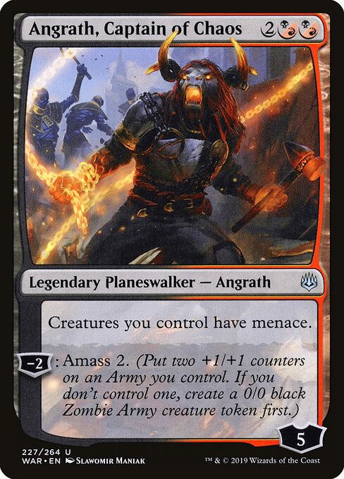 MTG Angrath, Captain of Chaos WAR 227 Standard Nonfoil front