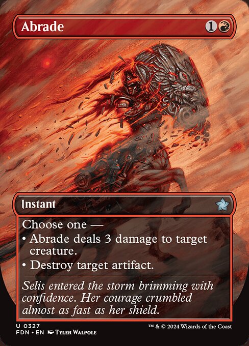 MTG Abrade FDN 327 Borderless Foil