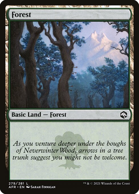 MTG Forest AFR 279 Regular Foil