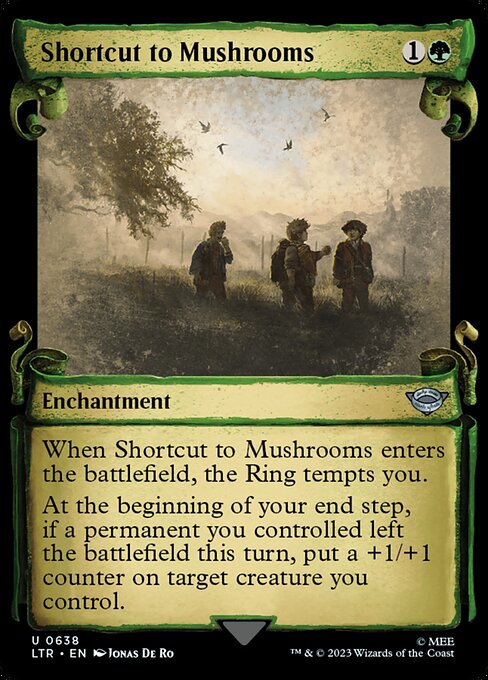 MTG Shortcut to Mushrooms LTR 638 Showcase Scrolls of Middle-earth Silver Foil