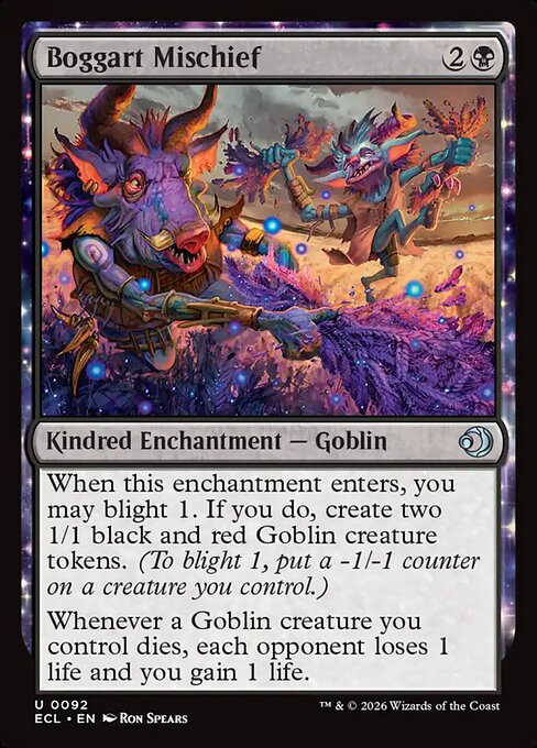 MTG Boggart Mischief ECL 092 Regular Nonfoil