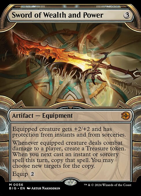 MTG Sword of Wealth and Power BIG 056 Showcase Vault Frame Foil