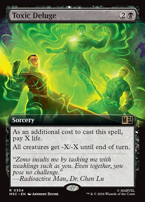 MTG Toxic Deluge MSC 354 Extended Art Nonfoil