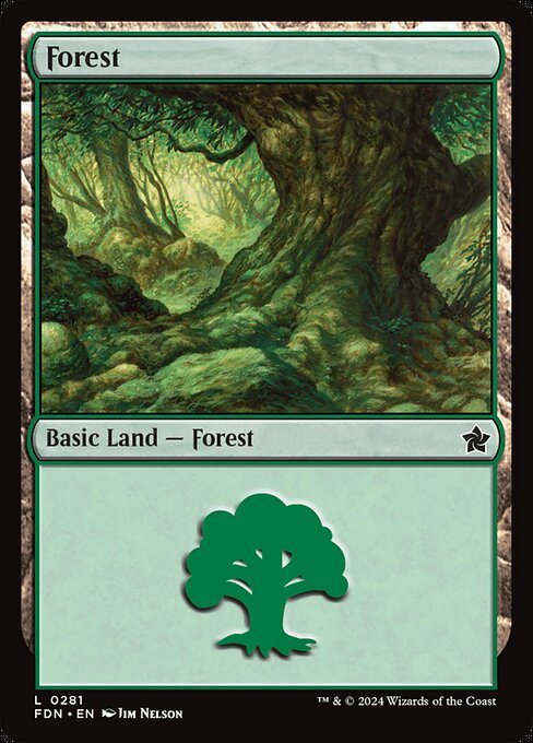 MTG Forest FDN 281 Regular Nonfoil