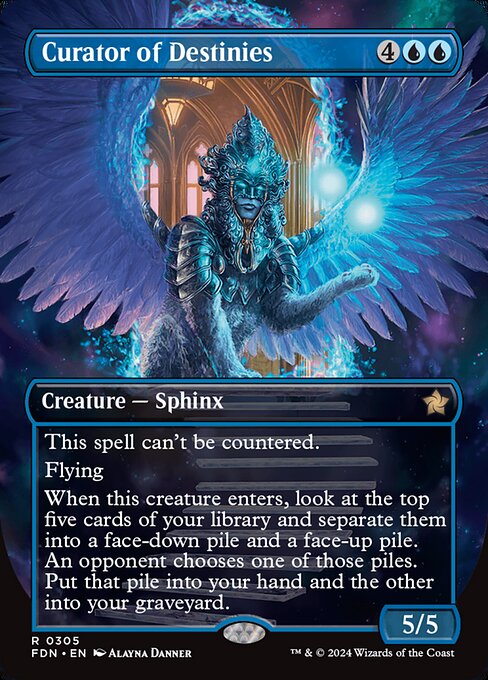 MTG Curator of Destinies FDN 305 Borderless Nonfoil