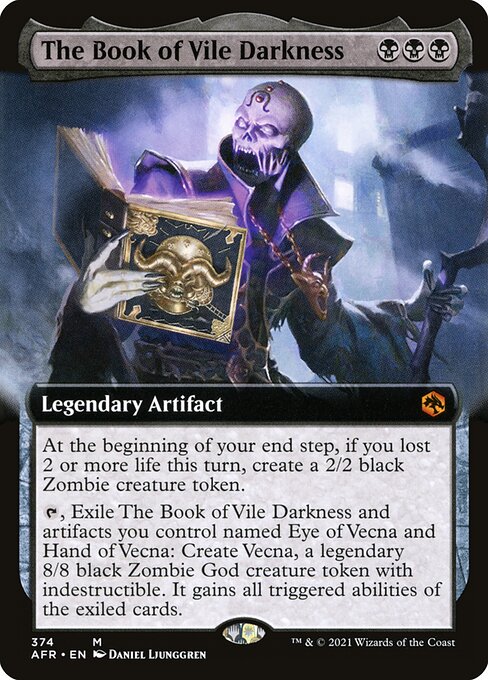 MTG The Book of Vile Darkness AFR 374 Extended Art Nonfoil