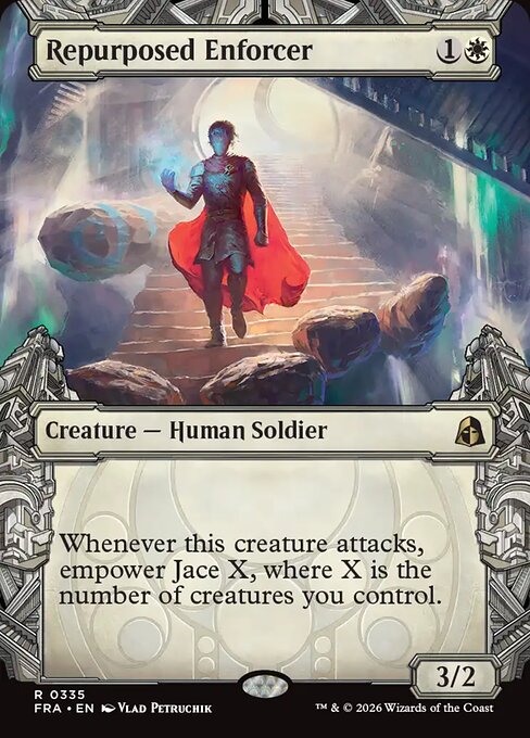MTG Repurposed Enforcer FRA 335 Sculptor's Stronghold Foil front