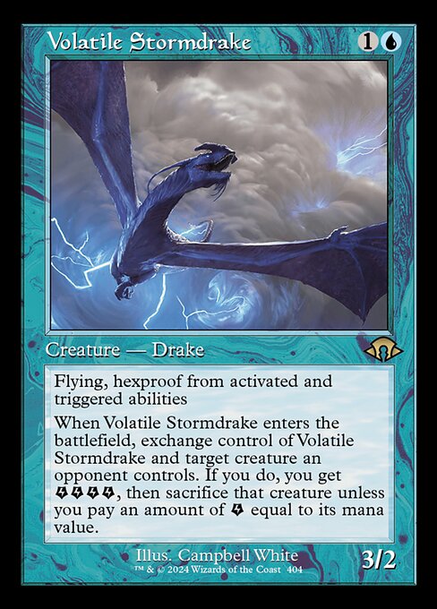 MTG Volatile Stormdrake MH3 404 Retro Frame Nonfoil