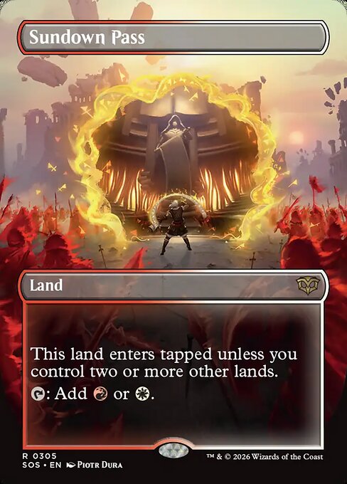 MTG Sundown Pass SOS 305 Showcase Ring Foil
