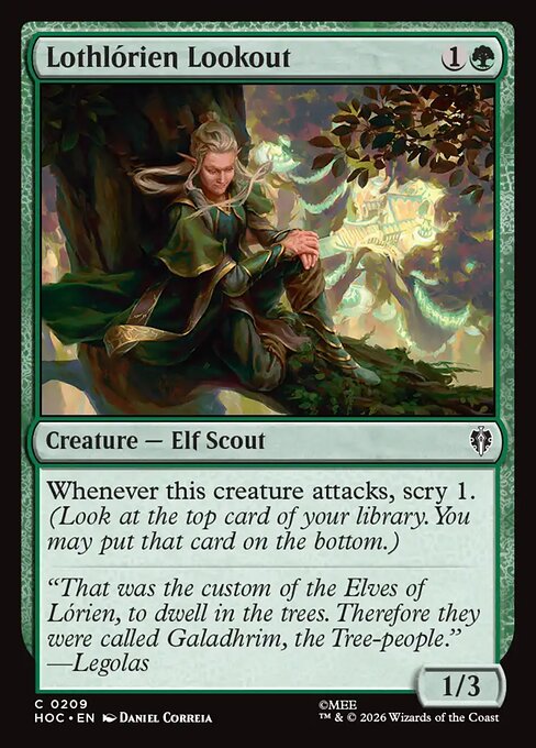MTG Lothlórien Lookout HOC 209 Regular Nonfoil