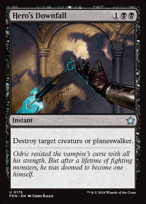 MTG Hero's Downfall FDN 175 Regular Nonfoil