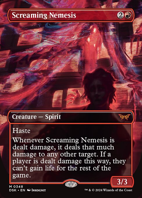 MTG Screaming Nemesis DSK 348 Mirror Monster Foil