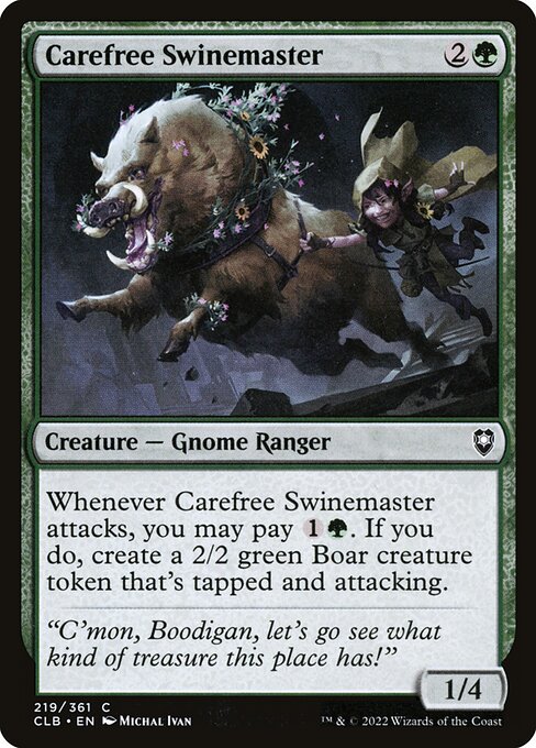 MTG Carefree Swinemaster CLB 219 Regular Foil