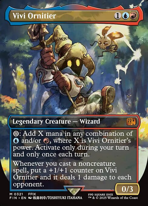 MTG Vivi Ornitier FIN 321 Borderless FINAL FANTASY Artist Nonfoil