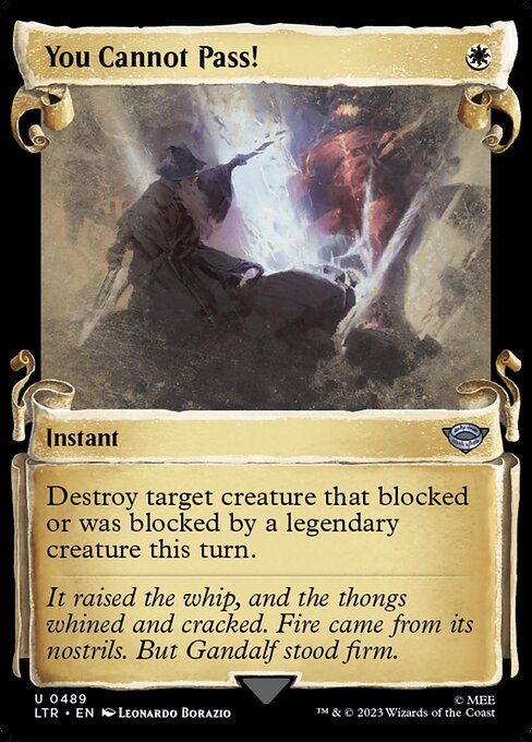 MTG You Cannot Pass! LTR 489 Showcase Scrolls of Middle-earth Nonfoil
