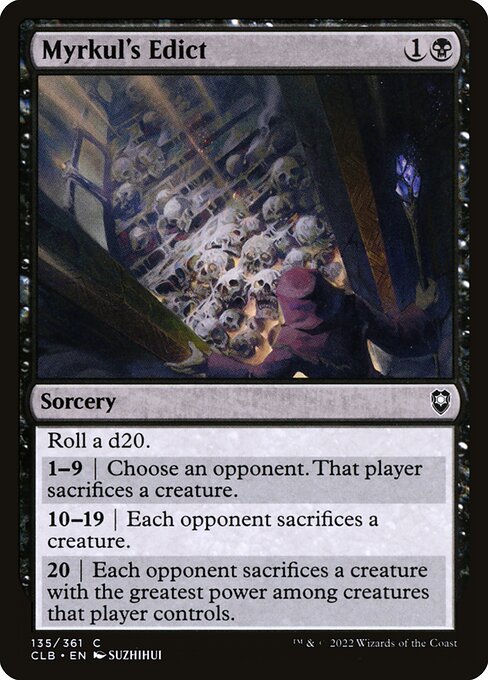 MTG Myrkul's Edict CLB 135 Regular Foil
