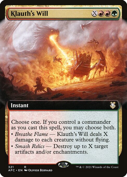 MTG Klauth's Will AFC 321 Extended Art Nonfoil