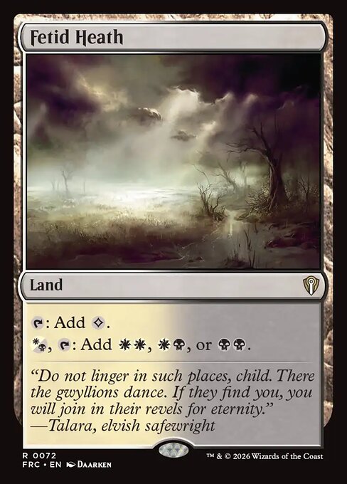 MTG Fetid Heath FRC 072 Standard Nonfoil front