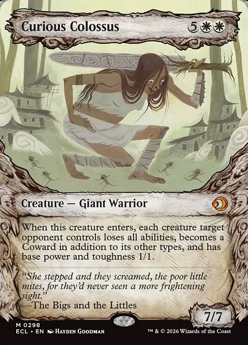 MTG Curious Colossus ECL 298 Borderless Foil