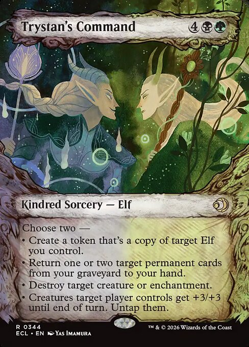 MTG Trystan's Command ECL 344 Borderless Foil