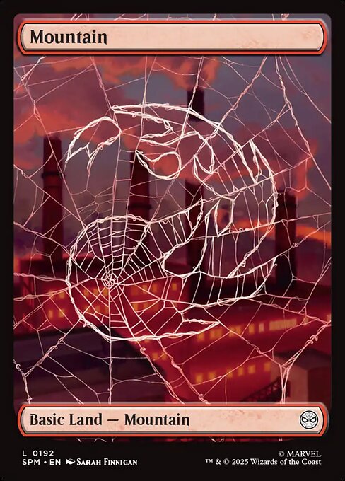 MTG Mountain SPM 192 Full-Art Spiderweb Basic Land Foil