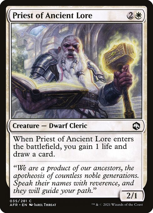 MTG Priest of Ancient Lore AFR 035 Regular Nonfoil