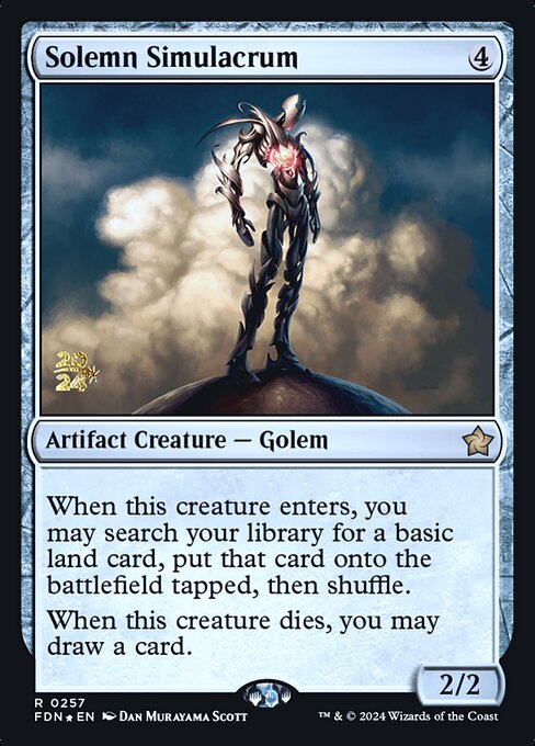 MTG Solemn Simulacrum PFDN 257s Prerelease Foil