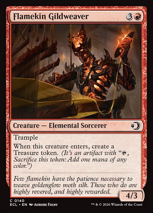 MTG Flamekin Gildweaver ECL 140 Regular Nonfoil