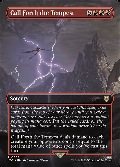 MTG Call Forth the Tempest LTC 553 Showcase Ring Surge Foil