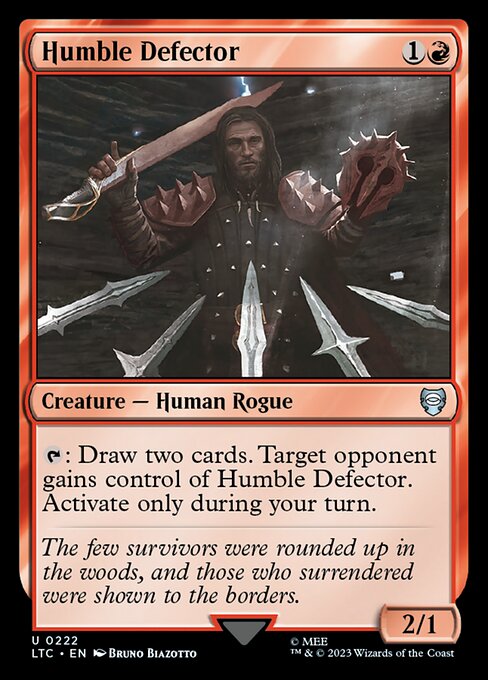 MTG Humble Defector LTC 222 Alternate Art Nonfoil