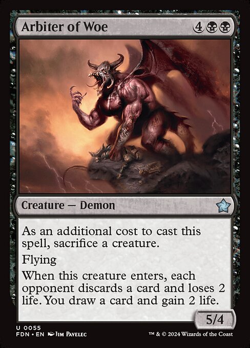 MTG Arbiter of Woe FDN 055 Regular Nonfoil