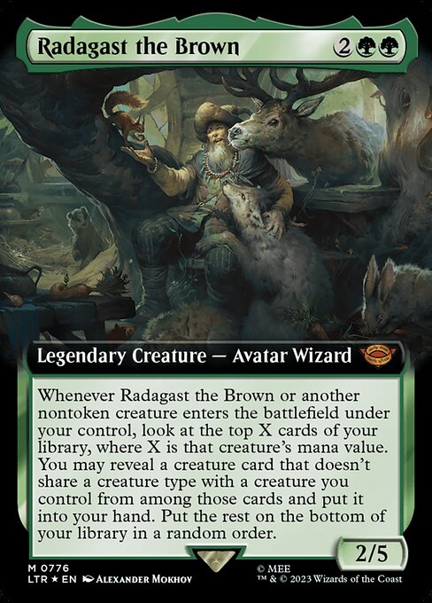 MTG Radagast the Brown LTR 776 Extended Art Surge Foil