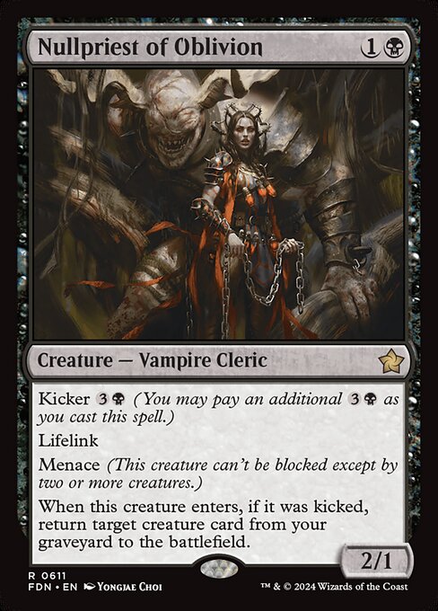 MTG Nullpriest of Oblivion FDN 611 Starter Collection Nonfoil