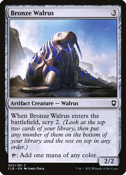 MTG Bronze Walrus CLB 302 Regular Foil