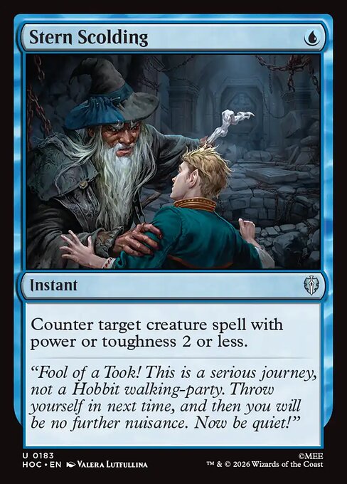 MTG Stern Scolding HOC 183 Regular Foil