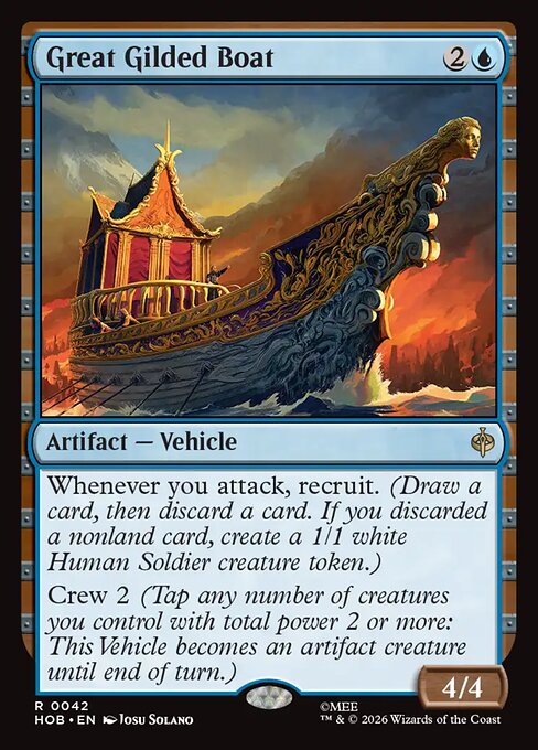 MTG Great Gilded Boat HOB 042 Regular Nonfoil