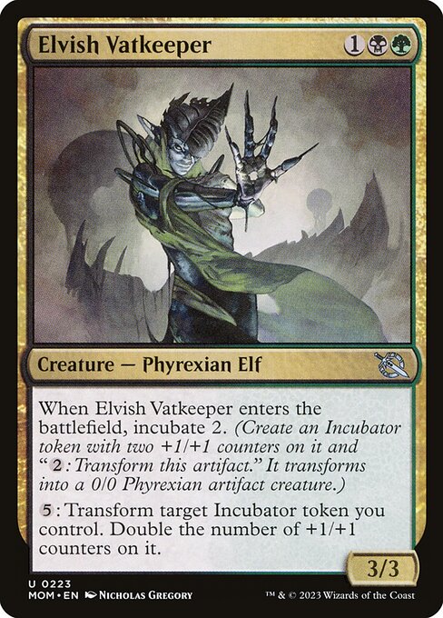 MTG Elvish Vatkeeper MOM 223 Regular Foil