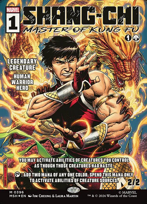 MTG Shang-Chi, Master of Kung Fu MSH 396 Borderless Classic Comic Foil