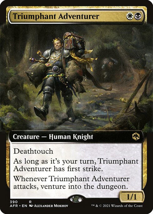 MTG Triumphant Adventurer AFR 390 Extended Art Foil