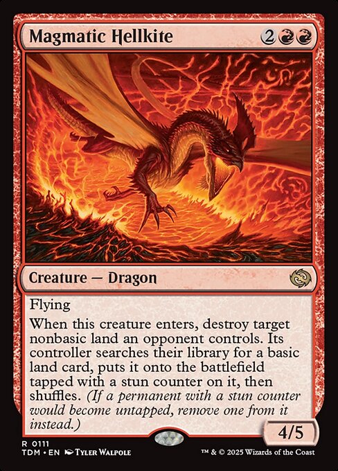 MTG Magmatic Hellkite TDM 111 Regular Nonfoil