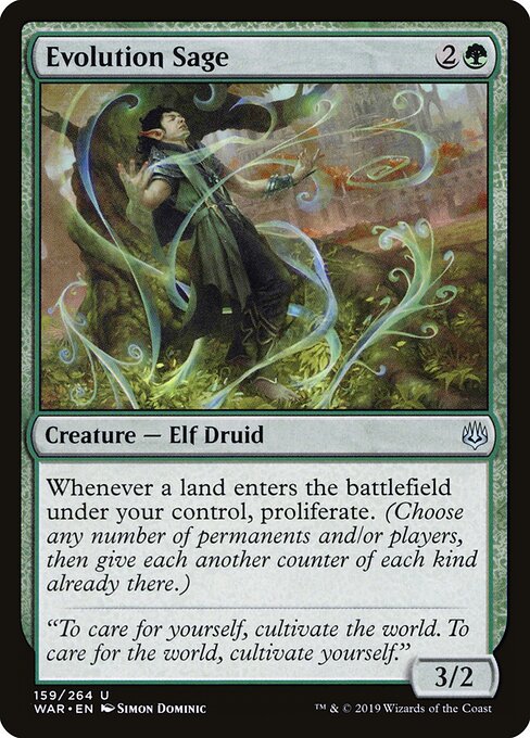 MTG Evolution Sage WAR 159 Standard Foil front