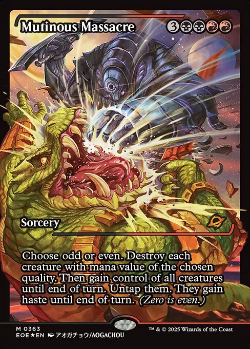 MTG Mutinous Massacre EOE 363 Japan Showcase Foil
